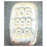 10 Grams .999 Silver Bar
