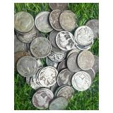 Lot of 50 Buffalo Nickels