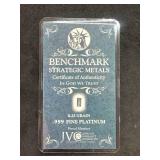 1/4 Grain .999 Fine Platinum Bar