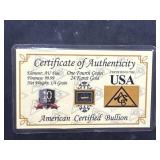 1/4 Grain 24kt Gold Bar