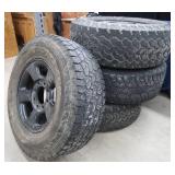 SET OF 4 TIRES. 2 HANKOOK, AND 2 GENERAL GRABBER