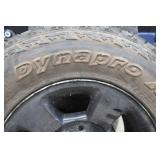 SET OF 4 TIRES. 2 HANKOOK, AND 2 GENERAL GRABBER