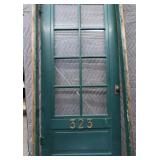 DOUBLE SOLID WOOD DOORS, FRAME, AND COOL HARDWARE