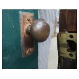 DOUBLE SOLID WOOD DOORS, FRAME, AND COOL HARDWARE