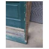 DOUBLE SOLID WOOD DOORS, FRAME, AND COOL HARDWARE
