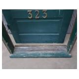 DOUBLE SOLID WOOD DOORS, FRAME, AND COOL HARDWARE