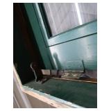 DOUBLE SOLID WOOD DOORS, FRAME, AND COOL HARDWARE