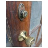 DOUBLE SOLID WOOD DOORS, FRAME, AND COOL HARDWARE