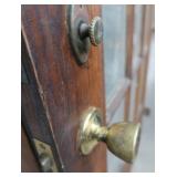 DOUBLE SOLID WOOD DOORS, FRAME, AND COOL HARDWARE