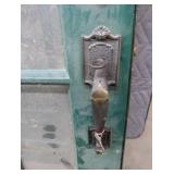 DOUBLE SOLID WOOD DOORS, FRAME, AND COOL HARDWARE
