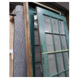 DOUBLE SOLID WOOD DOORS, FRAME, AND COOL HARDWARE