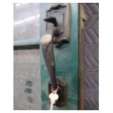 DOUBLE SOLID WOOD DOORS, FRAME, AND COOL HARDWARE