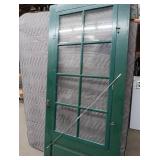 DOUBLE SOLID WOOD DOORS, FRAME, AND COOL HARDWARE