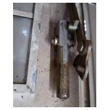 A SET OF TWO HEAVY DUTY STEEL AND GLASS METAL SAFETY DOORS