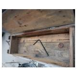 VINTAGE AMMUNITION BOX WITH 4 SUNFLOWER PROPANE HEATERS AND BUCKET HEATER