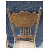 2 OAK SPINDLE CHAIRS