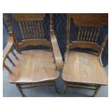 2 OAK SPINDLE CHAIRS