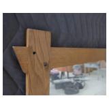 TWO IDENTICAL WOODEN FRAME MIRRORS