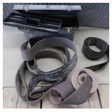 HEAVY DUTY PLASTIC TOOL BOX WITH LARGE BELT SANDING PAPER