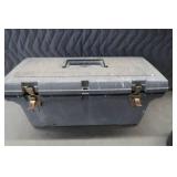 HEAVY DUTY PLASTIC TOOL BOX WITH LARGE BELT SANDING PAPER