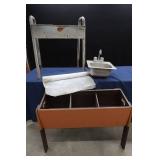 STAND UP PLANTER, HAND WASHING SINK , PLASTIC SHEATING ROLL, AND BONUS METAL STAND