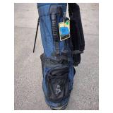 Assorted golf clubs with travel bag and nike golf shoes (adult clubs)