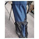 Assorted golf clubs with travel bag and nike golf shoes (adult clubs)