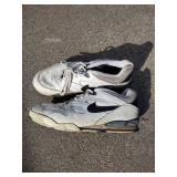 Assorted golf clubs with travel bag and nike golf shoes (adult clubs)