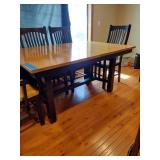 Wood dinning room table