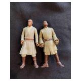 Vintage 90s Star Wars Yoda, Qui-Gon Jinn, and Mace Windu