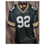 New White #92 GB Packers mesh jersey size XL
