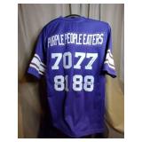 Autographed Purple People Eaters MN Vikings mesh jersey signed by Carl Eller, Gary Larson & Alan Page