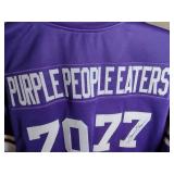Autographed Purple People Eaters MN Vikings mesh jersey signed by Carl Eller, Gary Larson & Alan Page