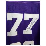 Autographed Purple People Eaters MN Vikings mesh jersey signed by Carl Eller, Gary Larson & Alan Page