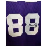 Autographed Purple People Eaters MN Vikings mesh jersey signed by Carl Eller, Gary Larson & Alan Page