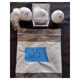 3 Signed golf balls