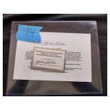 Mickey Mantel “the calling card” certified