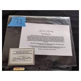 Mickey Mantel “the calling card” certified