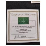 Transworld stadium and Hubert Humphrey metradome game used turf certified