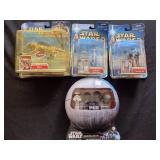 Hasbro starwars figures and Pez Dispensers in original boxes.