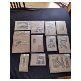 Vintage Babe Ruth and Ty Cobb poster card board cut outs