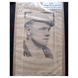 Vintage Babe Ruth and Ty Cobb poster card board cut outs