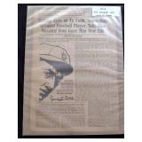 Vintage Babe Ruth and Ty Cobb poster card board cut outs