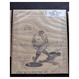 Vintage Babe Ruth and Ty Cobb poster card board cut outs