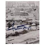 Famous stadium shot of polo grounds & yankee stadium signed