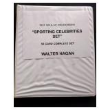 Sporting celebrities set Walter Hagen, 50 card complete set