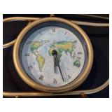 Antique hot air balloon and helicopter clock decor