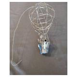 Antique hot air balloon and helicopter clock decor