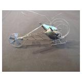 Antique hot air balloon and helicopter clock decor