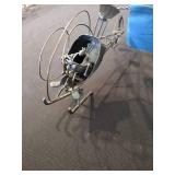 Antique hot air balloon and helicopter clock decor